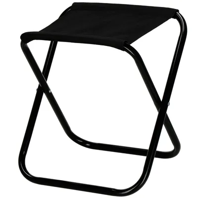 Produktbild von Klappbarer Campingstuhl Mini Hocker LxBxH: 26x26x34cm Angelstuhl - Schwarz