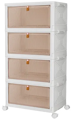 Immagine prodotto di Set di 4 contenitori impilabili con coperchio e ruote