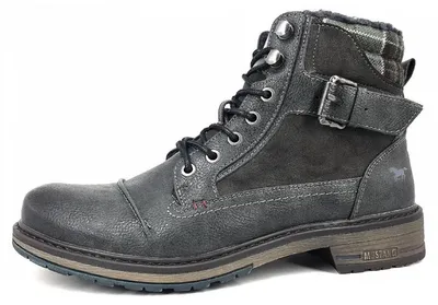 Immagine prodotto di Stivali da uomo Mustang, modello stringato, color grigio, ideali per il tempo libero