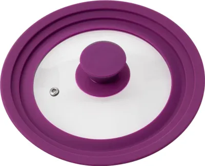 Immagine prodotto di bremermann coperchio universale per barattoli con bordo in silicone, 16/18/20 cm, viola, piccolo