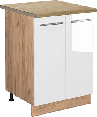 Immagine prodotto di Mobiletto base cucina Vicco Fame-Line Bianco lucido 60 cm , PL Rovere, Model 45547