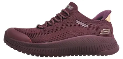 Immagine prodotto di Skechers Bobs Squad 4 - Scarpe da ginnastica basse da donna, modello "Dire Step", colore rosso, ideali per il tempo libero