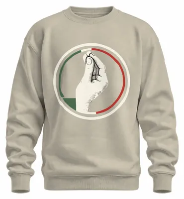 Produktbild von Italienische Handgeste Chefskuss Italien Flagge Retro Pizza Sweatshirt Pullover, Natur, S