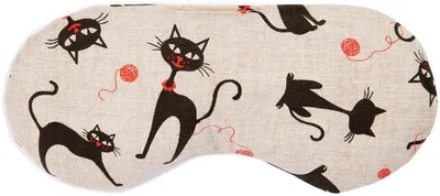 Productafbeelding van GIRAFFENLAND oogmasker met lijnzaad en augentrost, voor ontspanning, verkoeling of yoga – Kleur: Cat-Mimi