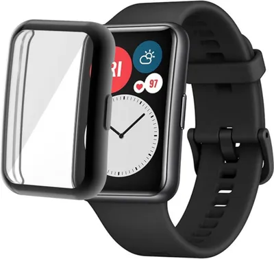 Produktbild von Strap-it Huawei Watch Fit TPU-Schutzhülle (Schwarz)