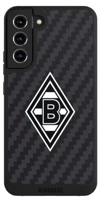 Produktbild von NIVOCASE Handyhülle für Samsung Galaxy S22+  Hülle NIVOpure Case Schwarz Borussia Mönchengladbach Carbon Gladbach