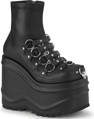 Produktbild von WAVE-110 Damen Booties von DemoniaCult, Schwarz  , EU 42, US 12