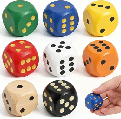 Produktbild von Holzwürfel 30 mm, 8 Stück, naturfarben, für Brettspiele