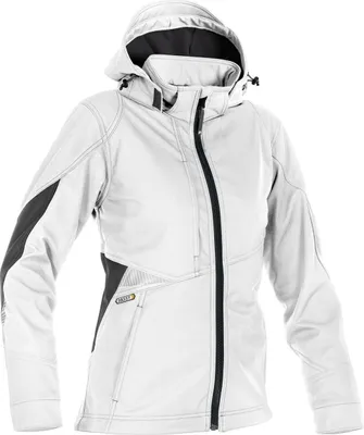Produktbild von DASSY® Gravity Women Softshell-Jacke für Damen WEIß/ANTHRAZITGRAU Gr.XS Länge: STANDARD