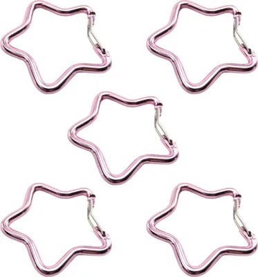 Produktbild von 5 Stück fünfzackiger sternförmiger Karabiner, robuste Aluminiumlegierung, tragbar, leicht, für Outdoor-Camping, Klettern, Karabinerhaken, Clip, Hängeschnalle