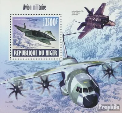 Produktbild von Briefmarken Niger 2013 Mi Block 232 (kompl. Ausg.) postfrisch Militärflugzeuge