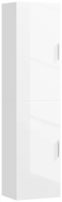 Produktbild von Wandh?ngender Badezimmerschrank mit verstellbaren Einlegeb?den und 2 Tš¹ren, moderne Badm?bel, 40 x 30 x 160 cm, wei?