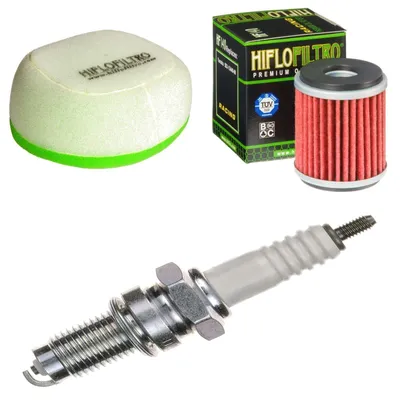 Zdjęcie produktu dla Zestaw serwisowy do Yamaha YFM 250 R YFM25R 2009–2014: filtr powietrza, filtr oleju, świeca zapłonowa marki pamoto – nowy