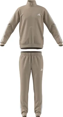 Produktbild von adidas Herren Sportswear Basic 3 Stripes Tricot Track Suit, Crystal Linen/white,