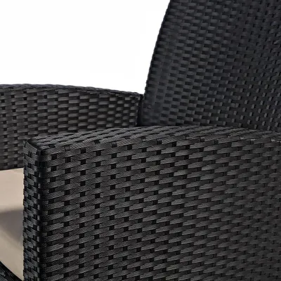 Image de Fauteuil de jardin en polyrotin - Fauteuil de jardin avec coussin - Fauteuil pour balcon - Fauteuil pour terrasse - Fauteuil de jardin - Polyrotin résistant aux intempéries