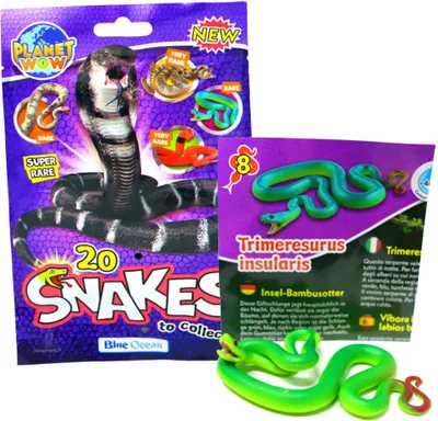 Produktbild von Blue Ocean Snakes Sammelfiguren 2024 - Planet Wow - Figur 8. Insel-Bambusotter