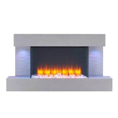Produktbild von Elektrokamin BALDERIA Aieda - Wandkamin, Heizung 2000 W - Betonoptik