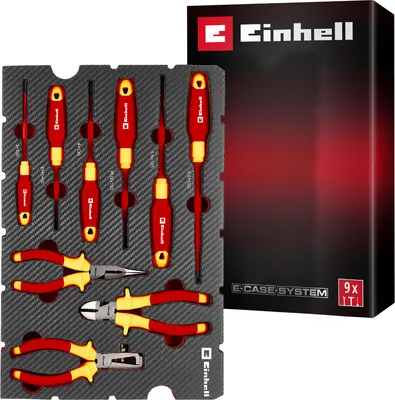 Immagine prodotto di Set di inserti E-Case EINHELL per utensili da elettricista VDE, 370524, 9 pezzi