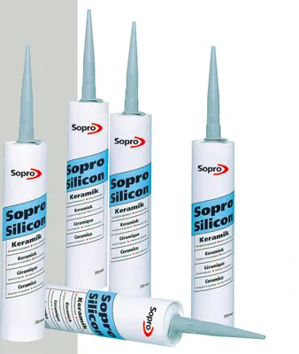 Produktbild von Sopro Silikon Keramik Fugen Fliesen 310ml Abdichtung Farbe manhattan 1 Stück