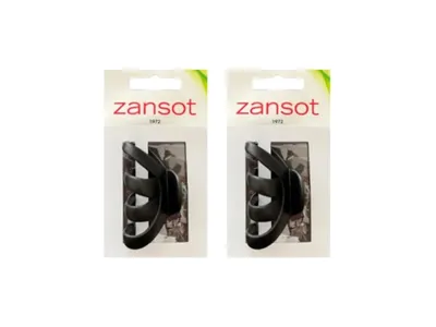 Productafbeelding van Zansot sponzen voor haar, octopusvorm, 6 cm, mat zwart, 2 stuks