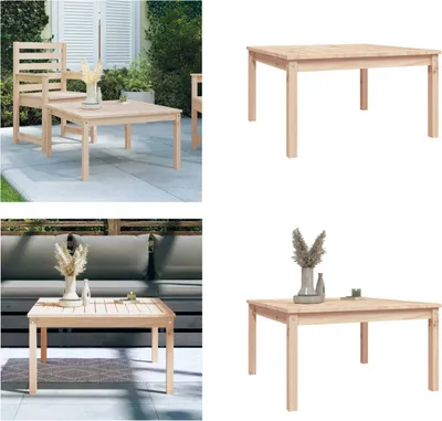Zdjęcie produktu dla vidaXL Stół ogrodowy 82,5x82,5x45 cm z litego drewna sosnowego - Stół ogrodowy - Stoły ogrodowe - Stół na patio - Stół na zewnątrz