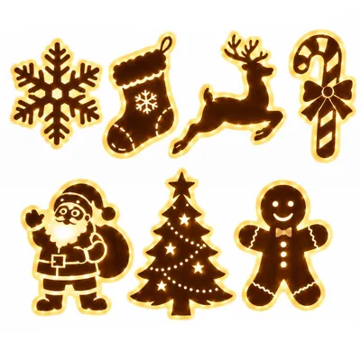 Produktbild von Weihnachtsdeko LED Wandbild, Rentier Lichterdeko, warme Beleuchtung für Wohnzimmer, Fenster und Tür, festliche Wanddekoration innen