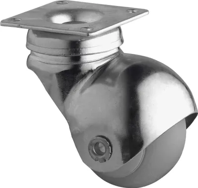 Immagine prodotto di Ruota girevole D.40mm Trgf.30kg c.piastra Gum.grey BS ROLLEN