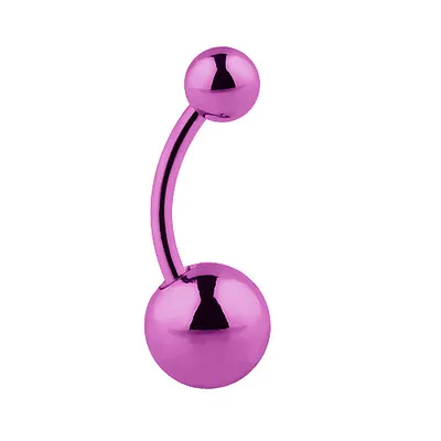 Produktbild von Taffstyle Bauchnabelpiercing Bauchnabelpiercing Banane Stecker verschiedene Größe & Farben, Lila / 1,6mm x 10mm / 8mm x 5mm