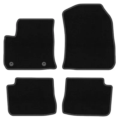 Immagine prodotto di Tappetini in moquette per Peugeot e-208 II 2019- (hatchback) – set 4 pezzi, neri, su misura – Wielganizator BASIC