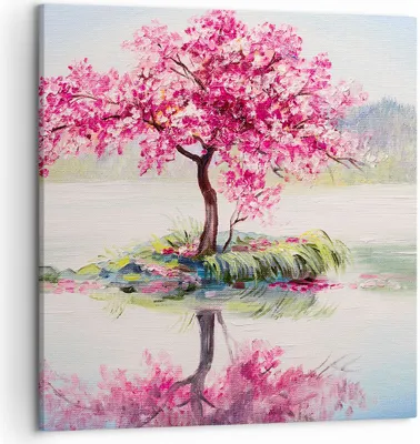 Produktbild von Bild auf Leinwand - Leinwandbild - Baum Abstraktion - 50x50cm - Wand Bild - Wanddeko - Wandbilder - Leinwanddruck - Bilder - Kunstdruck - Wanddekoration - Leinwand bilder - Wandkunst - AC50x50-3805