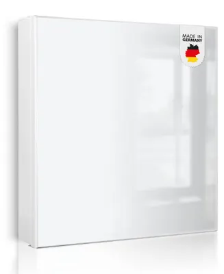 Zdjęcie produktu dla banjado metalowa szafka na klucze, duża 30x30 cm z 32 haczykami, może służyć jako tablica magnetyczna, biały korpus, zawias po prawej stronie, weiß [SKGW1-0024]