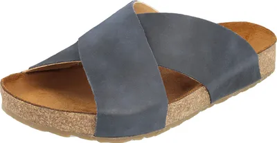 Immagine prodotto di Haflinger 819412-0-5 Bio Mio zoccoli da uomo in pelle, dimensioni:37 EU, colore:Blu