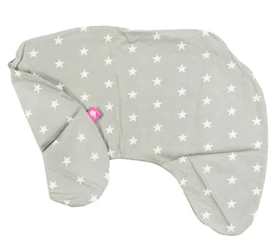 Produktbild von BabyUniverse Stillkissenbezug, klein, 100 % Baumwolle - Graue Sterne