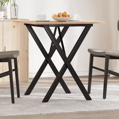 Produktbild von "2026 Promotion" Esstisch X-Gestell 70x70x75 cm Massivholz Kiefer und Stahl - Esstische CC14150