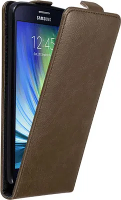 Produktbild von Cadorabo Hülle für Samsung Galaxy A7 2015 Schutz Hülle in Braun Flip Etui Handyhülle Case Cover