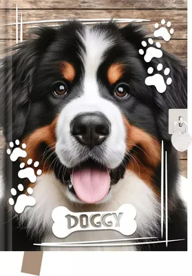 Produktbild von Tagebuch mit Vorhängeschloss 80k 14x18cm Doggy Pies