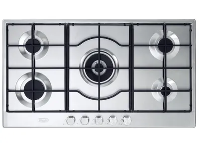 Image de DeLonghi SLF 590 LX Table de cuisson à gaz encastrable, 90 cm, 5 brûleurs