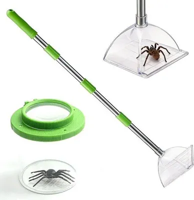 Produktbild von Spinnenfänger mit langem Griff – Transparenter, handlicher Spinnenfänger – Extra lang, praktisch für Haushalt, Schule, Garten und den Außenbereich