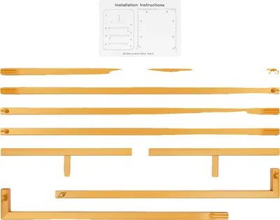 Image de Arche de mariage Support de fond, hauteur réglable de 1,05 m à 2,00 m, grande capacité de charge, or, largeur 1,5 m 4,9 pieds