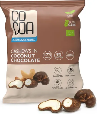 Produktbild von COCOA Cashew Kaffee Schokolade 70%, 70g, Vegan, Raw Kakao