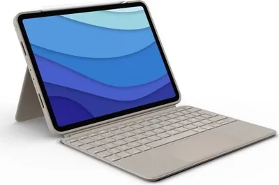 Immagine prodotto di Custodia con tastiera Logitech Combo Touch, iPad Pro 11 pollici (1a, 2a, 3a e 4a generazione), tastiera rimovibile, sabbia