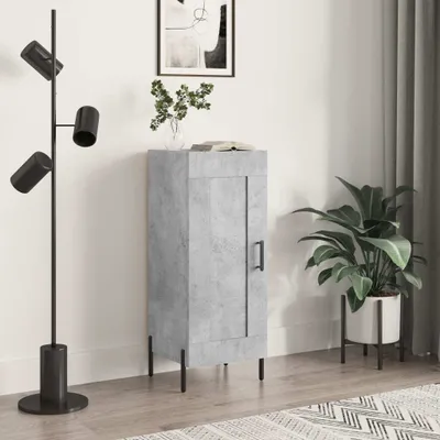 Produktbild von The Living Store Sideboard Betongrau 34,5x34x90 cm Holzwerkstoff
