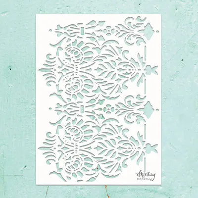Produktbild von MINTAY Mixed Media Schablone STENCIL für Decoupage Scrapbooking Spitzenbordüre