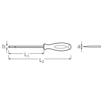 Produktbild von STAHLWILLE Elektriker-Schlitzschraubendreher DRALL+ 1,0mm x 5.5mm L.200mm