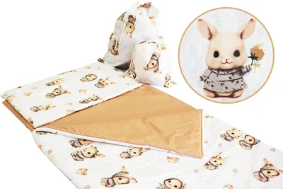 Produktbild von KINDER SCHLAFSACK 70x125 cm mit Reißverschluss 100 % Baumwolle MUSTER M1