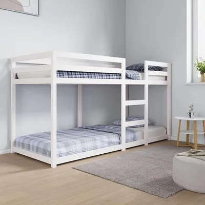 Produktbild von Etagenbett weiß 80 x 200 cm aus massivem Kiefernholz