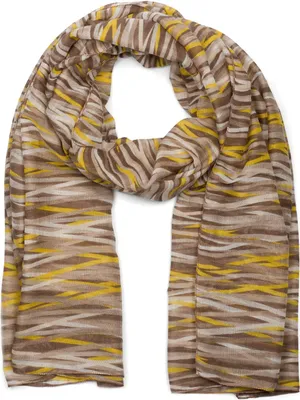 Produktbild von styleBREAKER Damen Schal mit bunt überlappendem Streifen Muster, leichtes Tuch, Stola 01016205
