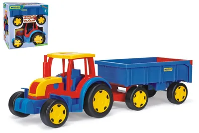 Obrázek produktu pro Traktor Gigant s vlečkou plast 102cm v krabici Wader