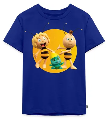Produktbild von Spreadshirt Die Biene Maja 3 Maja Willi Smoosh Kinder Premium T-Shirt, 122/128 (6 Jahre), Royalblau