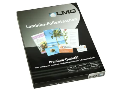 Image de LMG LMGIC-100 100x Films de plastification brillants pour format IBM-Card